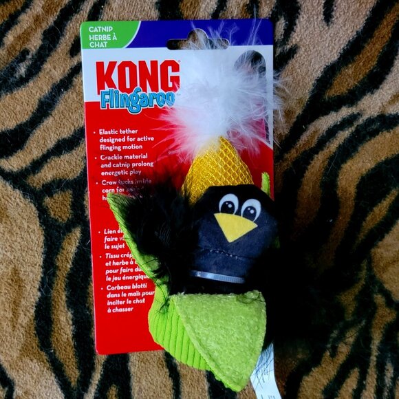 Kong Cat Flingaroo Crow luvs Corn w/ Catnip New! - Picture 1 of 3